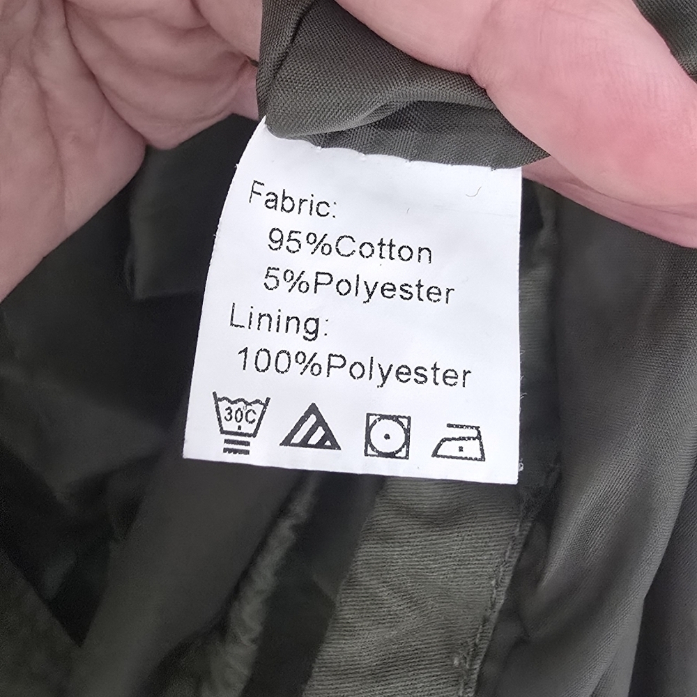 Olive/Army Green Hooded Lightweight Jacket w/pockets XXL (1202) - Picture 6 of 8